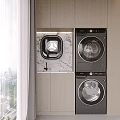 Modern Bathroom Cabinet With Elegant Marble Backdrop And Wooden Storage Design