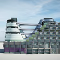 Modern Multi storey Residential Building With Glass Curtain Walls And Unique Architectural Design