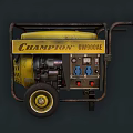 Champion Yellow Portable Generator With Metal Frame And Wheels Power Equipment