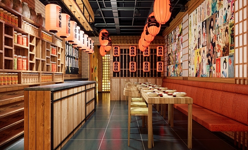 Japanese Restaurant 3d model