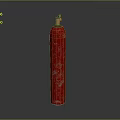 Red Fire Extinguisher With Blue Top Cylinder For Safety Equipment Use
