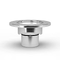 Ground Floor Circular Stainless Steel Drain Fixture With Polished Surface