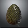 Fantasy Character Guardian of Mythical Dragon Egg with Intricate Scaled Texture