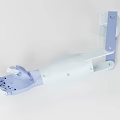 Functional Medical Prosthetic Arm and Hand with White Purple Lightweight Design