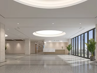 Modern Hospital Hall 3d model