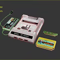 Modern game console home game console Nintendo game console vintage game console 3d model