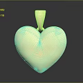 Shiny Polished Gold Heart Shaped Pendant Metallic Fashion Accessory For Women’s Jewelry