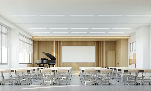 Modern Music Classroom Music Room 3d model