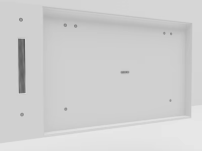 Simple Modern White Ceiling Design Featuring Smooth Surface Embedded Vent And Screw Holes 3d model