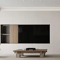 Quiet Restaurant Combination Sofa Leisure Chair Dining Table Bar Counter Island Table Chandelier Log Simple Living Room Dining Room 3d model