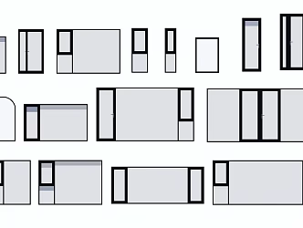 Aluminum alloy narrow side window 3d model