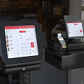 Modern Commercial Dual Screen POS Equipment With Integrated Keyboard And Receipt Printer For Retail Stores