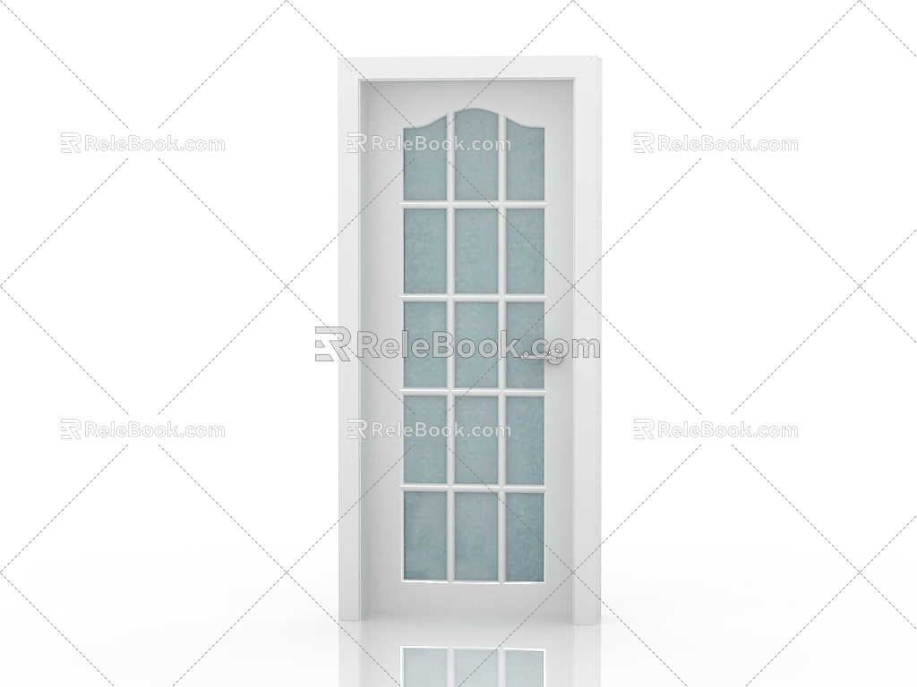 Modern Gate Bathroom Door 3d model