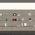 Modern Bookshelf Bookcase Whole Wall Bookshelf 3d model