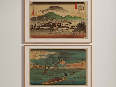 Japanese Landscape Painting Decorative Painting model