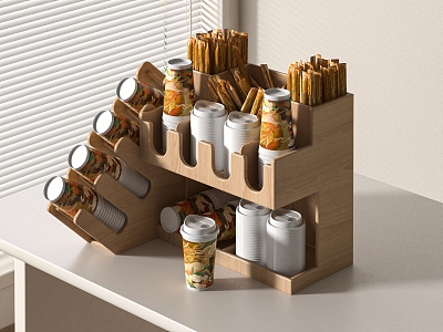 Beverage milk tea rack milk tea cup straw model