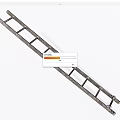Practical Metal Ladder With Straight Design And Durable Rungs For Household Use