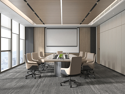 Modern Conference Room 3d model