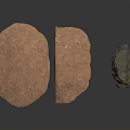 Light Brown Flat Wood Stone Pieces And Dark Stacked Stone Structure