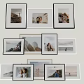 Wall Mounted Photo Frames Displaying Family Memories And Decorative Artwork