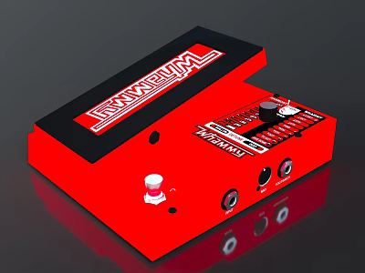 Practical Red Lexxon Foot Controller Device With Knob Button And Interfaces 3d model