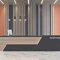 Modern reception desk 3d model