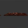 Red Beans Pile Scattered On Gray Background With Natural Texture And Look