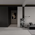 Modern Minimalist Dining Table Set Matches Sleek Monochrome Open Plan Home Interior