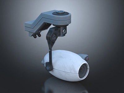 Modern camera monitor head security monitoring 3d model