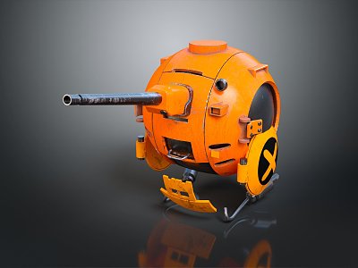 Industrial LOFT Battery Spherical Tank Military Vehicle Turntable 3d model