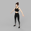 Sports girl woman figure person character tpose yoga clothes yoga sportswear clothing 3d model