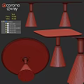Modern Lighting And Table Designs Showcasing Colorful Shades And Structures 3d model