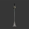 Decorative Column Sculpture With Bird Ornament Hanging Spherical Ball And Tassel