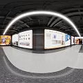Modern Store Interior With Shelves Displaying Various Products Wooden Display Counter And Decorative Elements