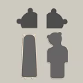 Modern Mirror Full-body Mirror Internet-red Mirror 3d model