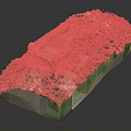 Wild Animal Exploring Green Vegetation Covered Terrain In Detailed 3D Landscape Model