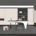 Modern study 3d model