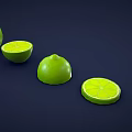 Fresh Green Limes Whole Halved and Sliced on Dark Background