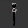 Modern Sniper Rifle With Red White Black Color Scheme Scope And Long Barrel