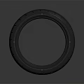 New Car Tire With Deep Tread Pattern Isolated On Gray Background