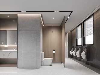 modern public toilet 3d model