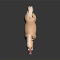 Cute Cartoon Horse Figure With Light Brown Body Long Mane And White Hooves