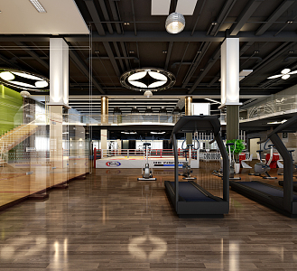 Modern Gym Angle 3d model