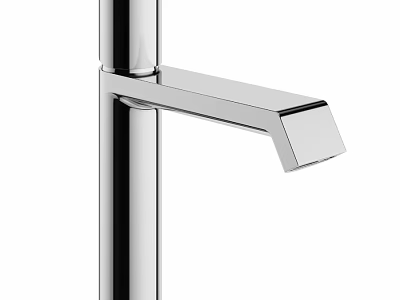 Modern Chrome Kitchen Faucet With Sleek Design And Polished Finish 3d model