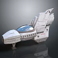 Futuristic 3D Rendered Spacecraft With Transparent Cockpit And Metallic Body