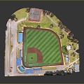 Arabian Knights Baseball Field Modern Baseball Field 3d model