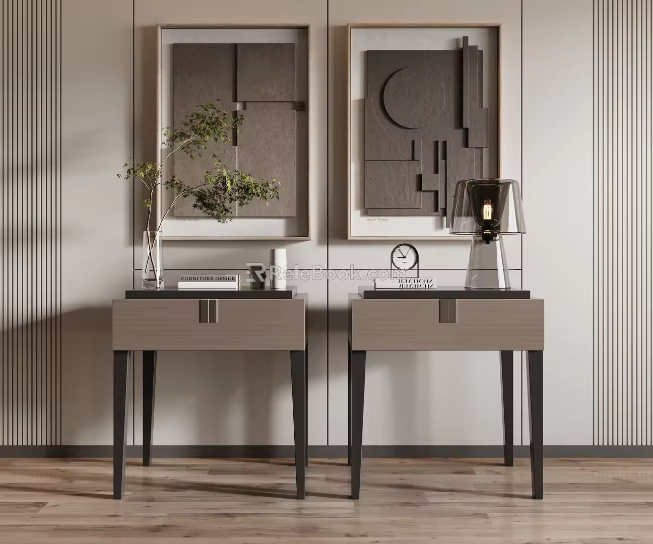 Modern bedside table 3d model