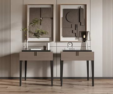 Modern bedside table 3d model