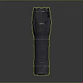 Metallic 3D Rendered Flashlight With Textured Surface And Ergonomic Matte Finish Design