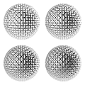 Silver Metal Mesh Sphere Decorative Ornament Set With Various Sizes